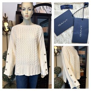 Gant wool cashmere oversized cable sweater